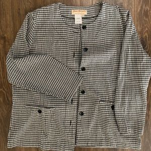 Black and white plaid blazer - light weight